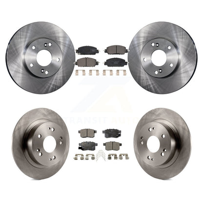 Disc Brake Rotor Ceramic Pad Front Rear Kit For 2016 Honda Accord LX-S with 2.4L
