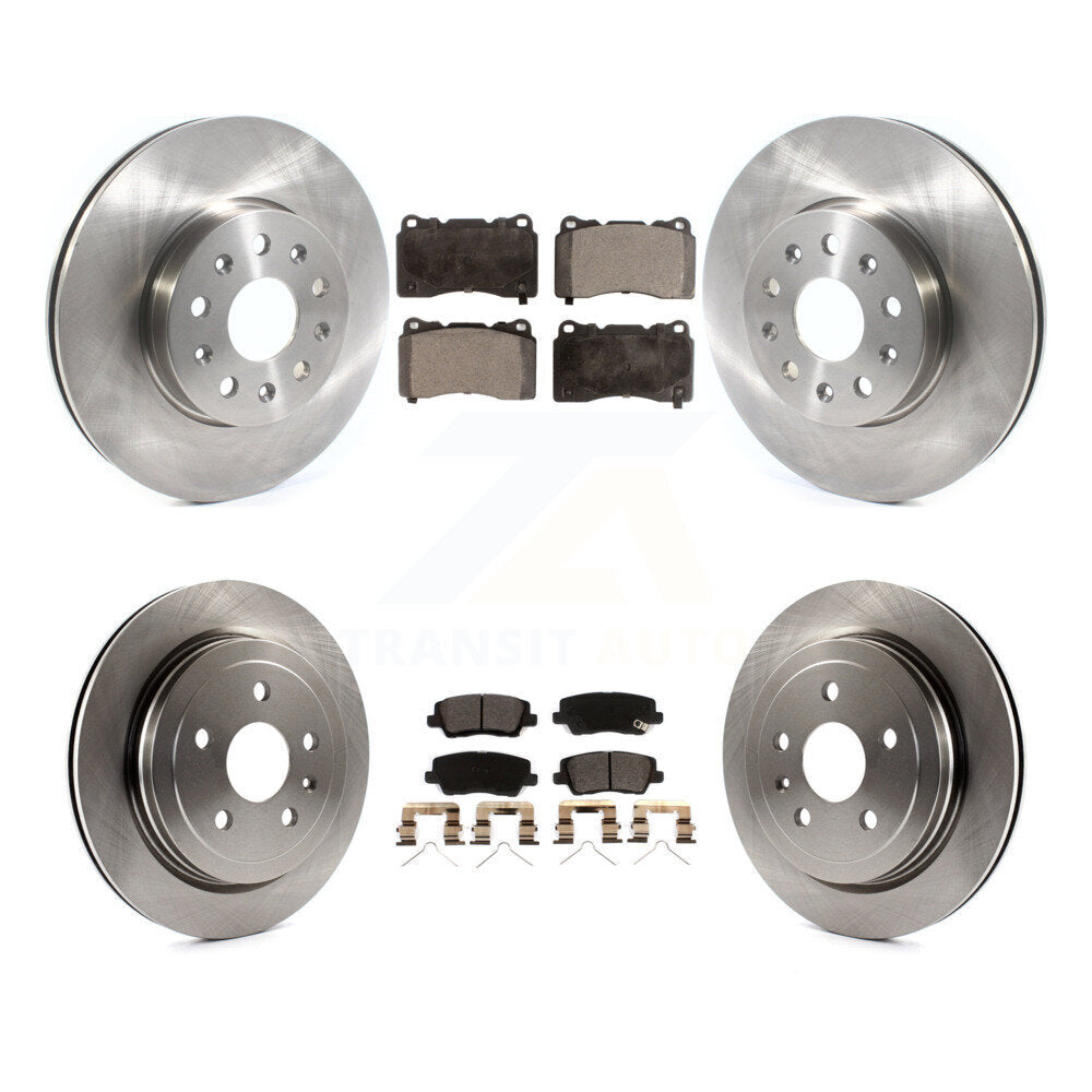 Disc Brake Rotors And Ceramic Pads Front Rear Kit For Cadillac CTS