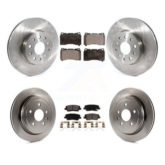 Disc Brake Rotors And Ceramic Pads Front Rear Kit For Cadillac CTS
