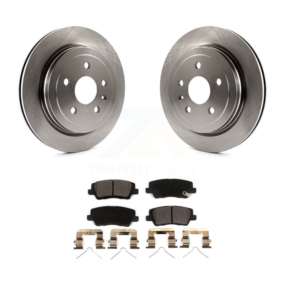 Disc Brake Rotors And Ceramic Pads Rear Kit For Cadillac CTS