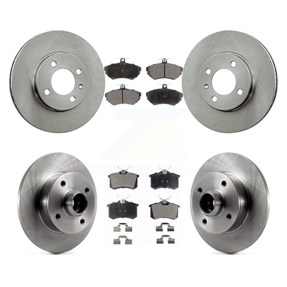Disc Brake Rotors Hub And Ceramic Pads Front Rear Kit For Volkswagen Golf Passat