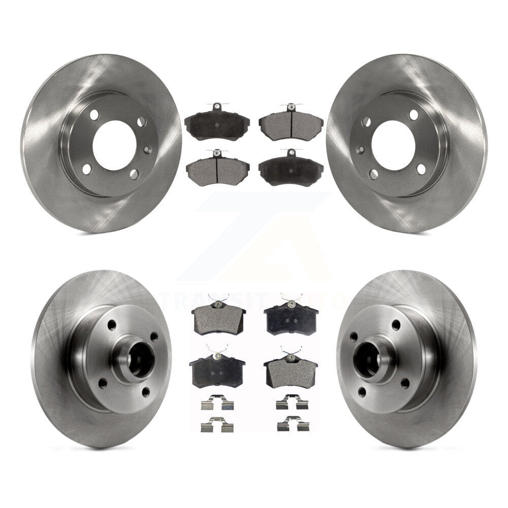 Brake Rotors Ceramic Pad Front Rear Kit For 96 Volkswagen Golf With 4 Lug Wheels