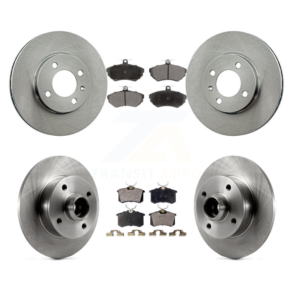 Disc Brake Rotor Hub Assembly & Ceramic Pad Front Rear Kit For Volkswagen Cabrio