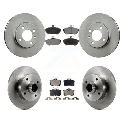 Disc Brake Rotor Hub Assembly & Ceramic Pad Front Rear Kit For Volkswagen Cabrio