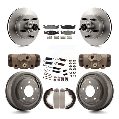 Brake Rotors Ceramic Pad Drum Front Rear Kit (9Pc) For Ford E-150 Econoline Club