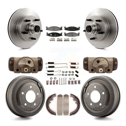 Brake Rotors Ceramic Pad Drum Front Rear Kit (9Pc) For Ford E-150 Econoline Club
