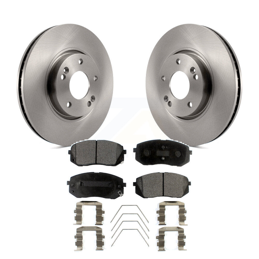Disc Brake Rotors And Ceramic Pads Front Kit For 2017-2019 Kia Soul EV