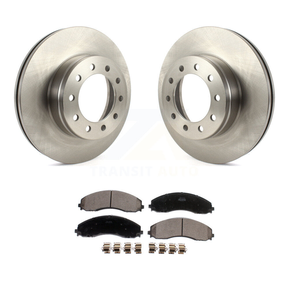 Disc Brake Rotor And Ceramic Pad Front Kit For Ford F-450 Super Duty F-550 F-600