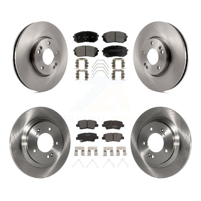 Disc Brake Rotors And Ceramic Pads Front Rear Kit For 2017-2019 Kia Soul EV