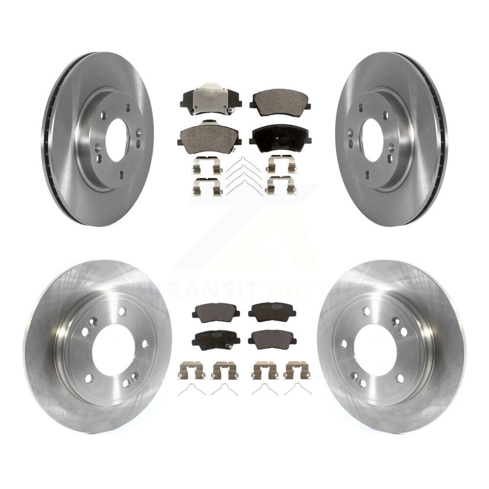 Disc Brake Rotors And Ceramic Pads Front Rear Kit For Hyundai Ioniq Kia Niro