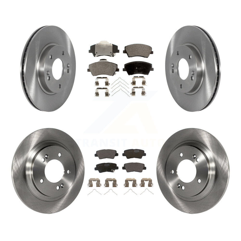 Disc Brake Rotors And Ceramic Pads Front Rear Kit For Hyundai Ioniq Kia Niro