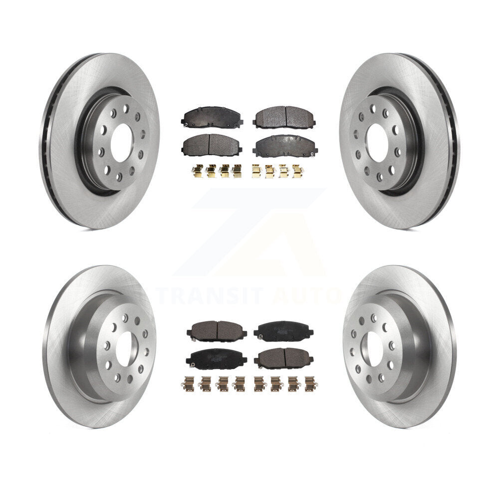 Disc Brake Rotors Ceramic Pad Front Rear Kit For 2018-2020 Jeep Wrangler Rubicon