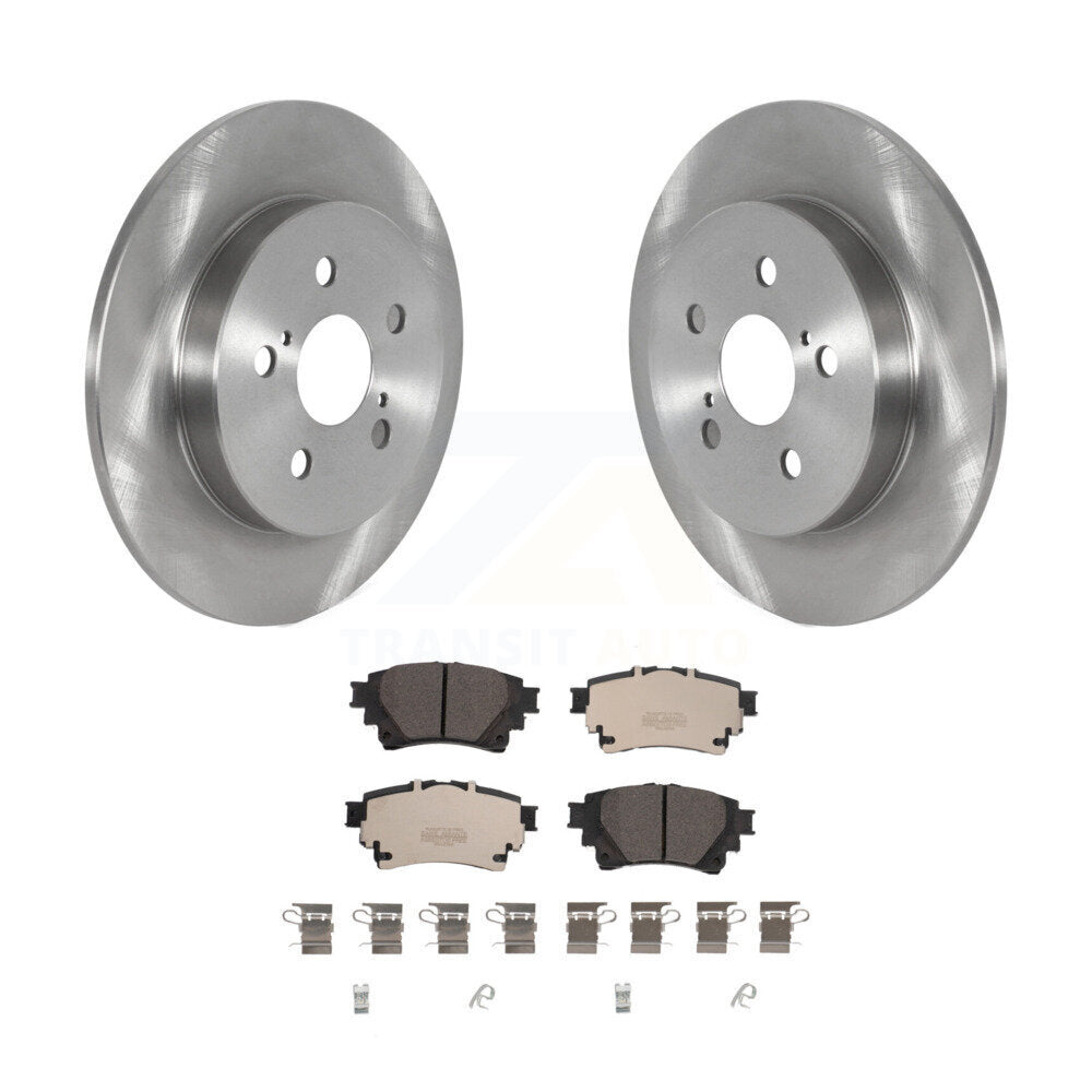 Disc Brake Rotors And Ceramic Pads Rear Kit For Toyota Corolla