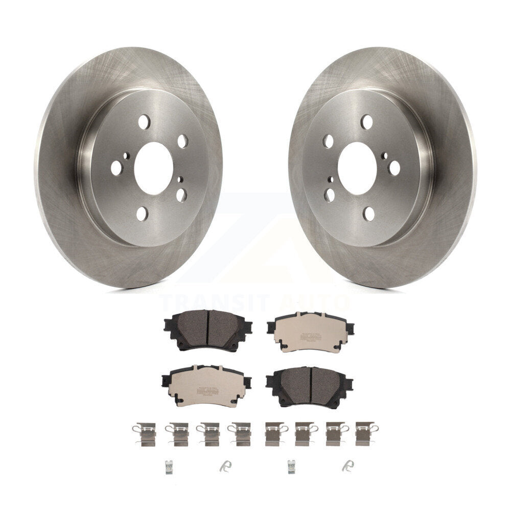 Brake Rotors Ceramic Pad Rear Kit For Toyota Corolla With Electric Parking