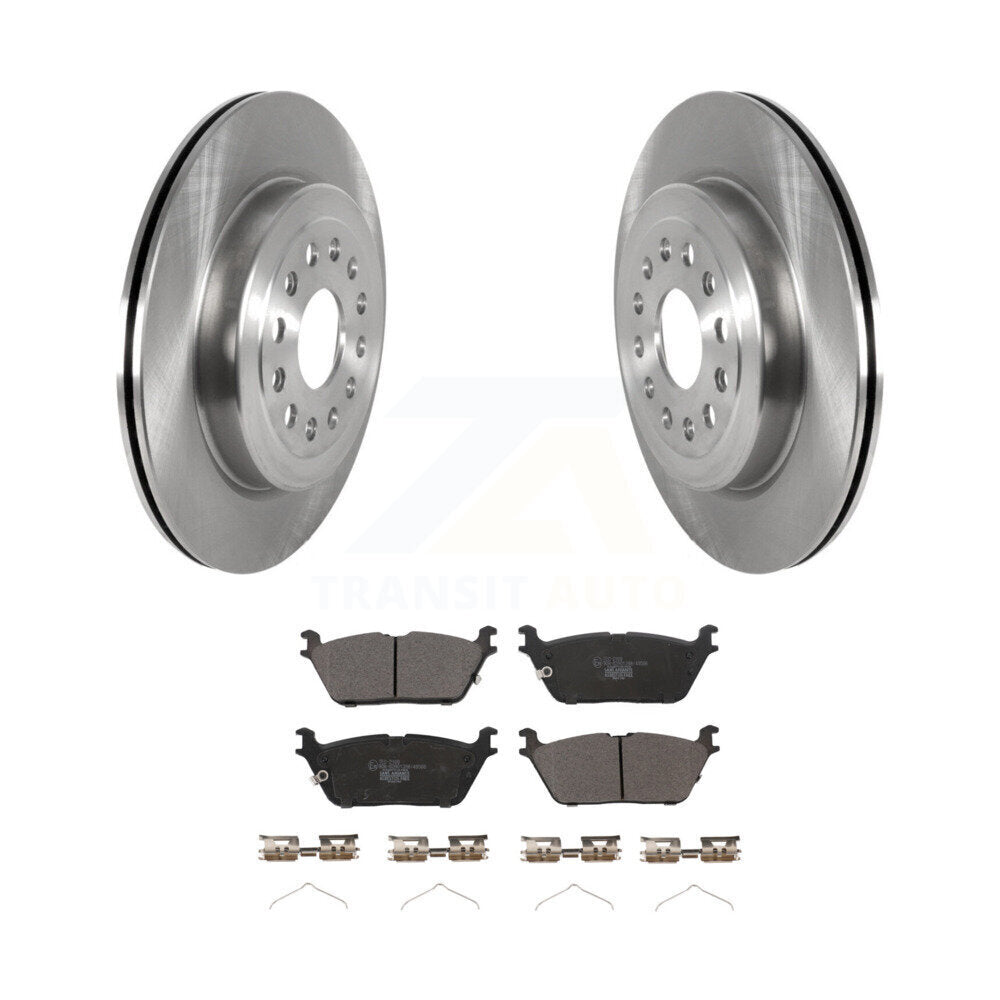 Disc Brake Rotors And Ceramic Pads Rear Kit For Ram 1500