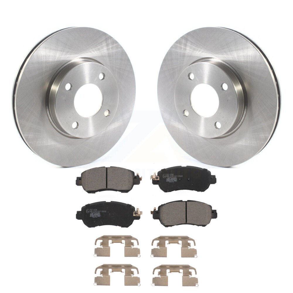 Disc Brake Rotors And Ceramic Pads Front Kit For Nissan Kicks Versa