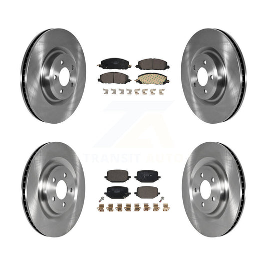 Brake Rotor & Ceramic Pad Front Rear Kit For Lincoln Aviator Ford Police Utility