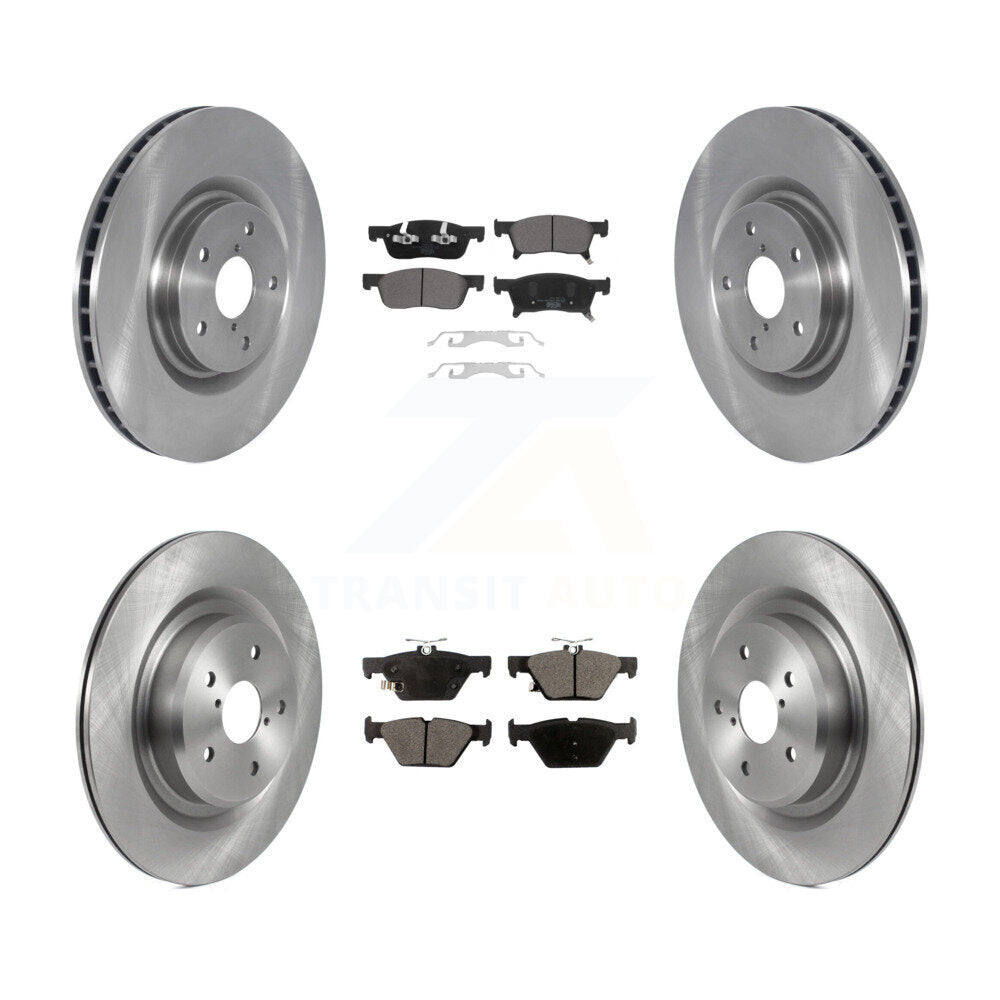 Disc Brake Rotors And Ceramic Pads Front Rear Kit For 2019-2024 Subaru Ascent