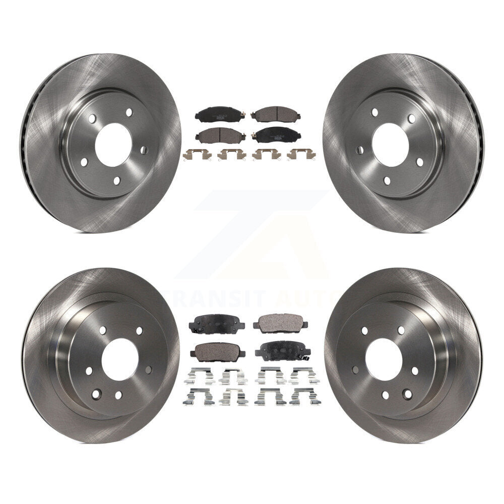 Brake Rotor Ceramic Pad Front Rear Kit For Nissan LEAF With Manual Parking