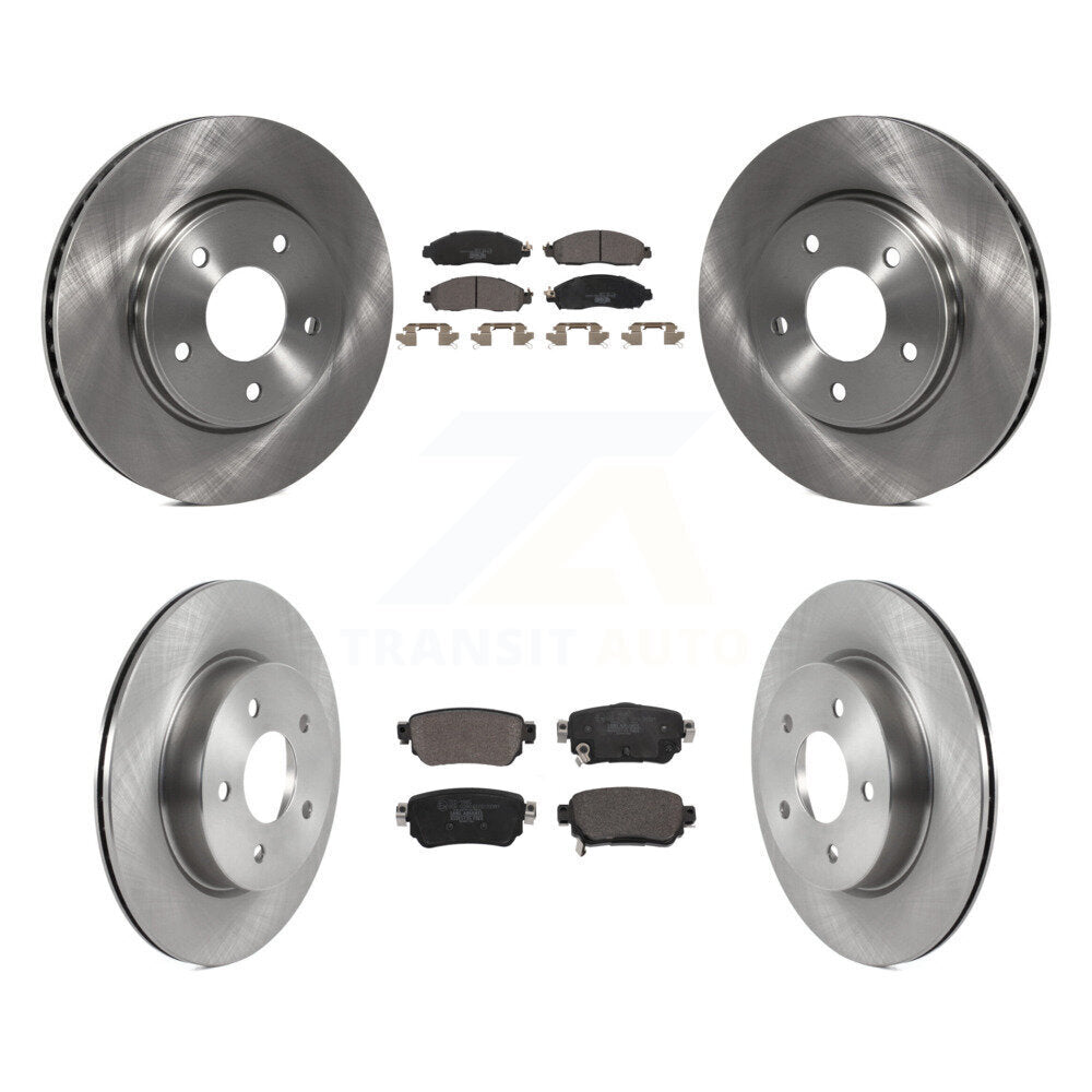 Disc Brake Rotors And Ceramic Pads Front Rear Kit For Nissan LEAF
