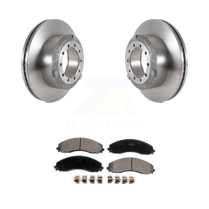 Disc Brake Rotors And Ceramic Pad Rear Kit For Ford F-450 Super Duty F-550 F-600