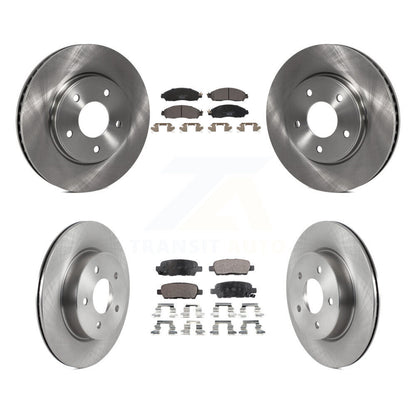 Disc Brake Rotors And Ceramic Pads Front Rear Kit For 2018 Nissan LEAF S