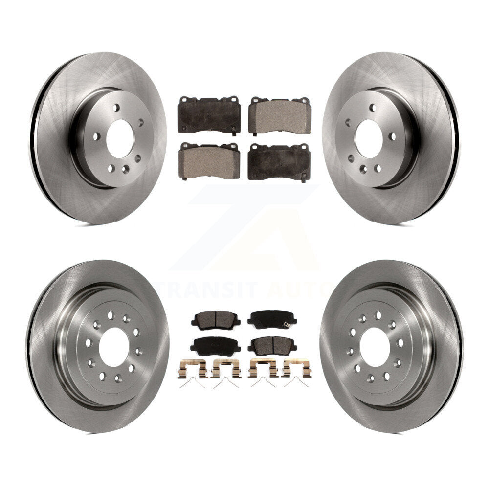 Disc Brake Rotors And Ceramic Pads Front Rear Kit For Cadillac ATS