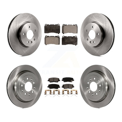 Disc Brake Rotors And Ceramic Pads Front Rear Kit For Cadillac ATS