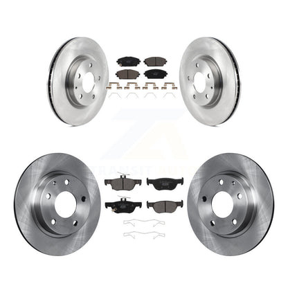Disc Brake Rotors And Ceramic Pads Front Rear Kit For Mazda 3 Sport AWD