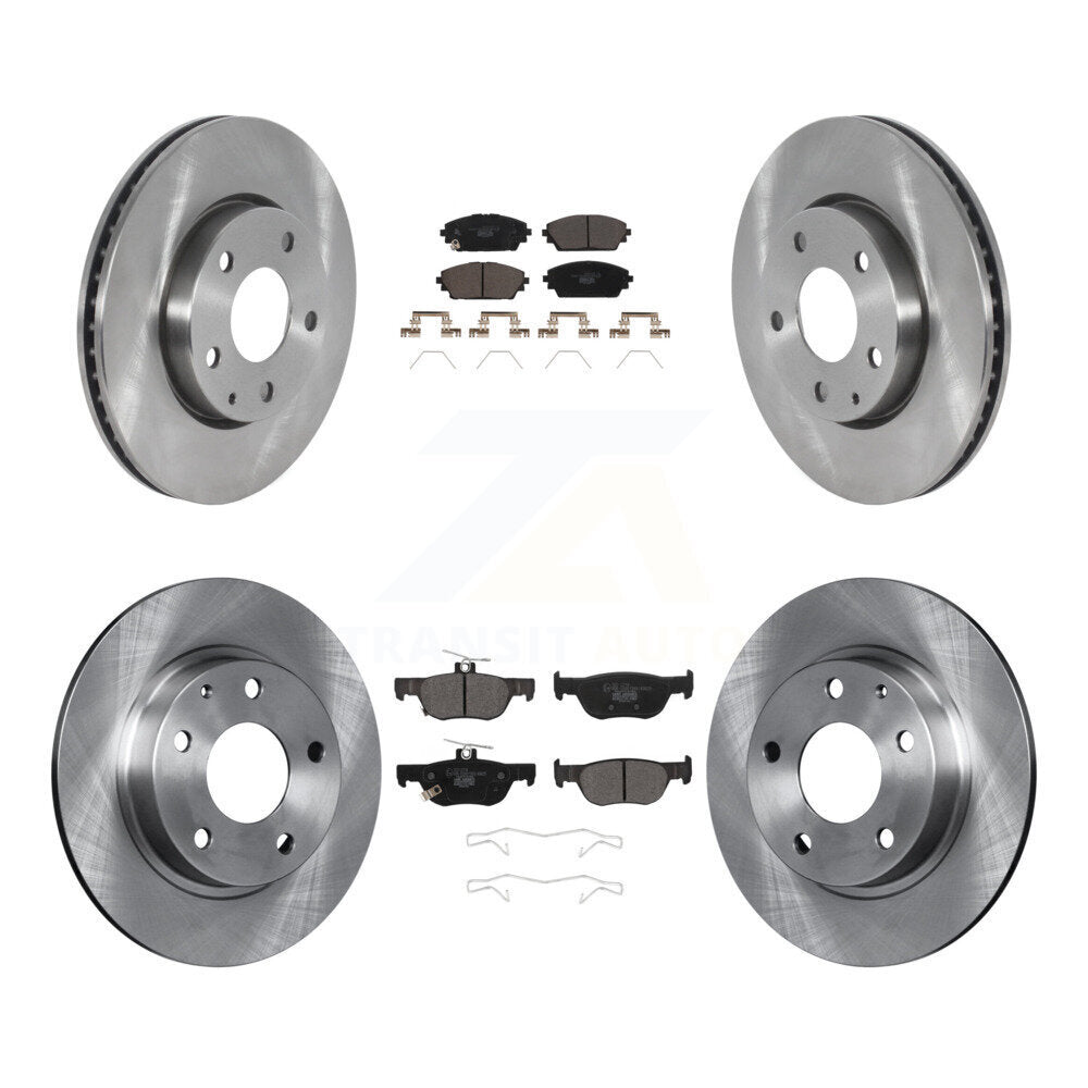 Disc Brake Rotors And Ceramic Pads Front Rear Kit For Mazda 3 Sport FWD
