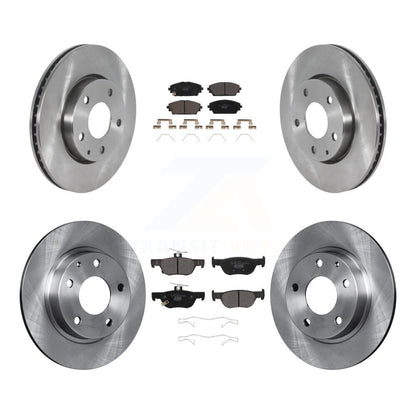 Disc Brake Rotors And Ceramic Pads Front Rear Kit For Mazda 3 Sport FWD
