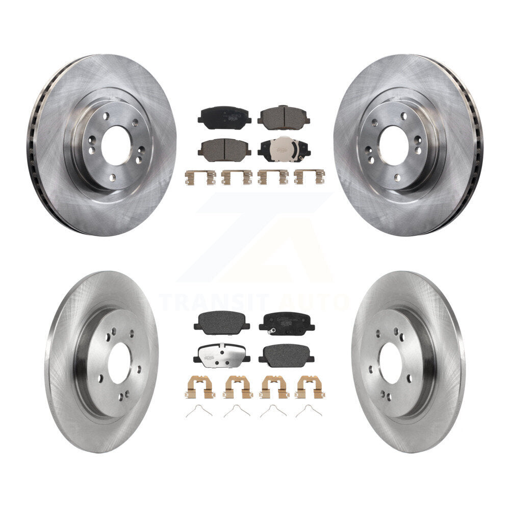 Disc Brake Rotors And Ceramic Pads Front Rear Kit For 2019-2020 Hyundai Santa Fe