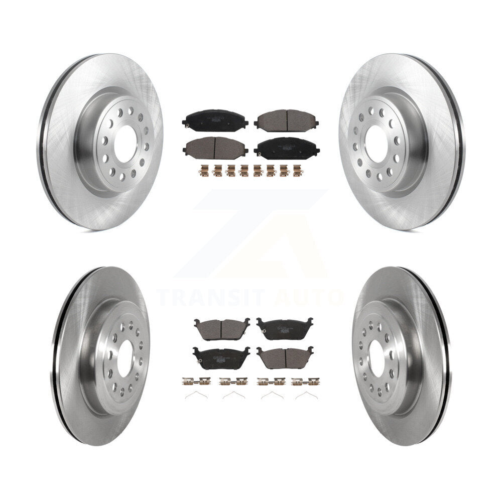 Disc Brake Rotors And Ceramic Pads Front Rear Kit For Ram 1500