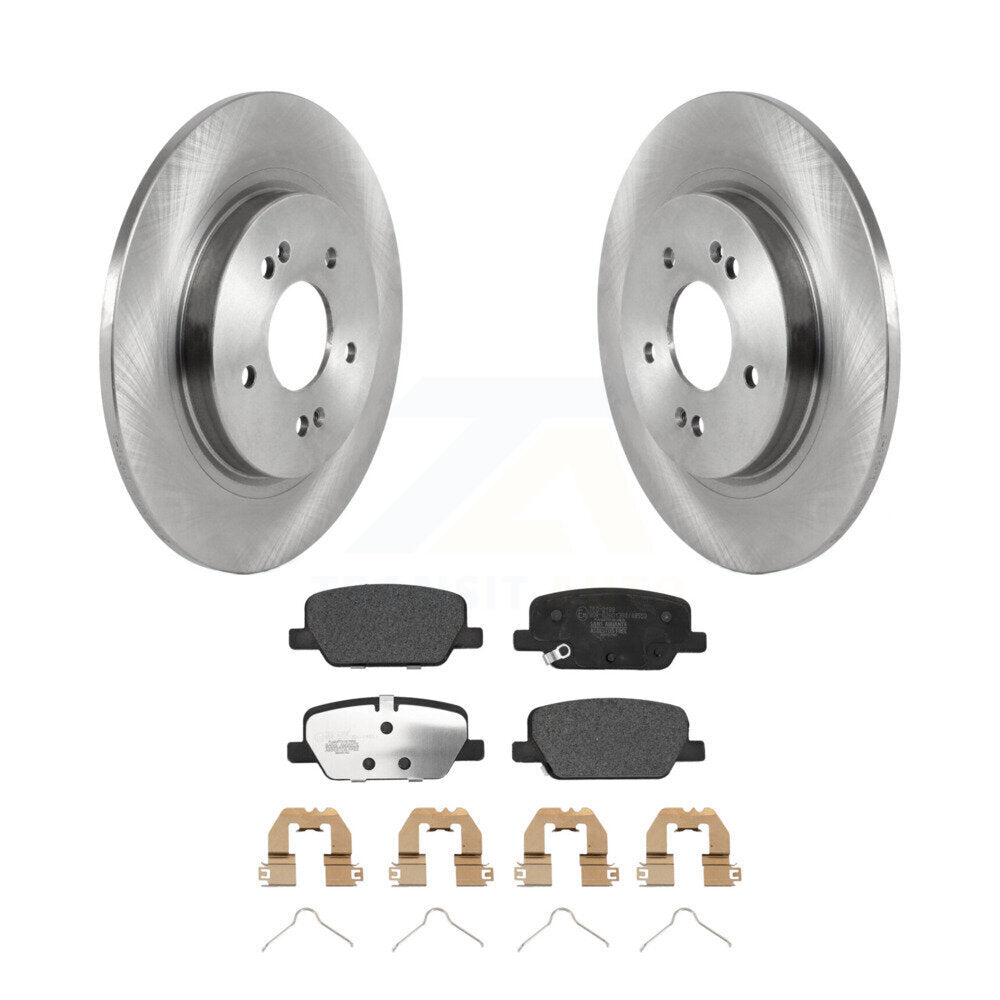 Brake Rotor And Ceramic Pad Rear Kit For Hyundai Palisade Santa Fe Kia Telluride