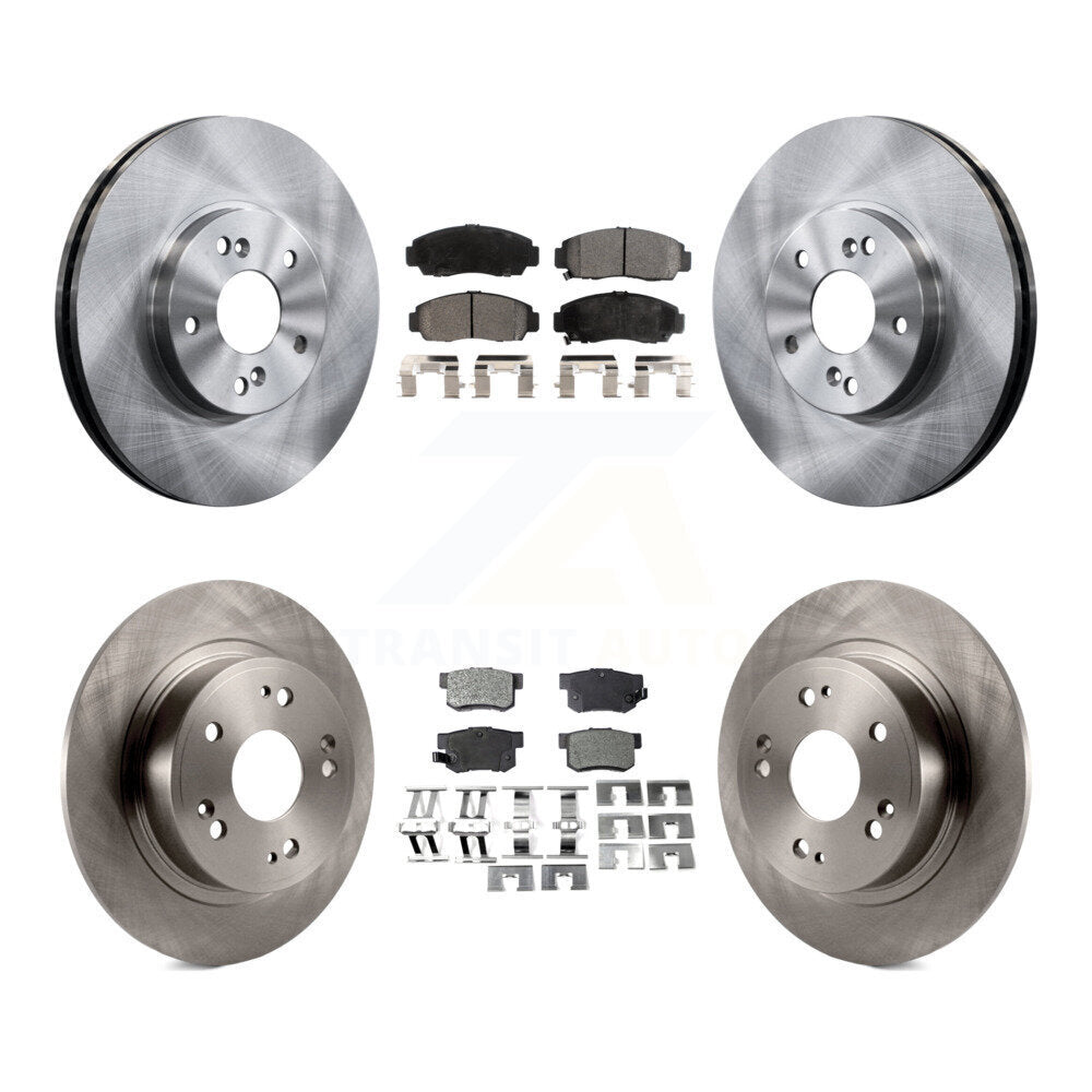 Disc Brake Rotors And Ceramic Pads Front Rear Kit For Honda Accord