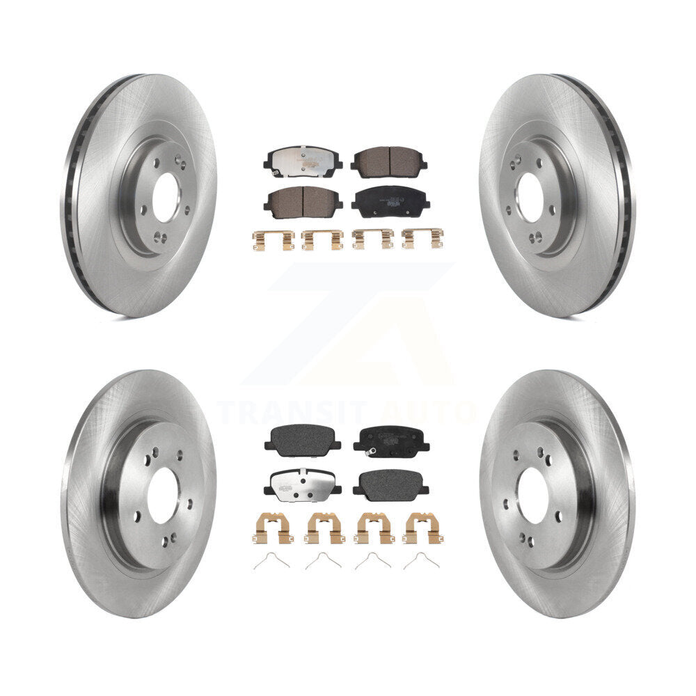 Disc Brake Rotor & Ceramic Pad Front Rear Kit For Hyundai Palisade Kia Telluride