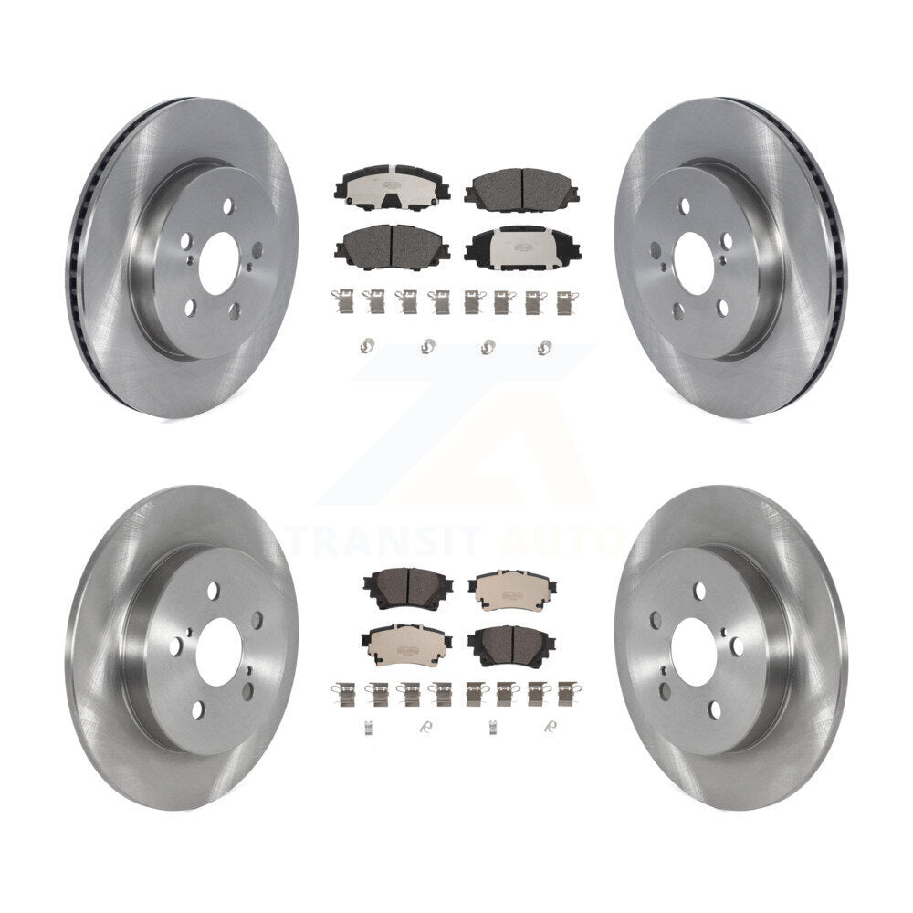 Disc Brake Rotors And Ceramic Pads Front Rear Kit For Toyota Corolla