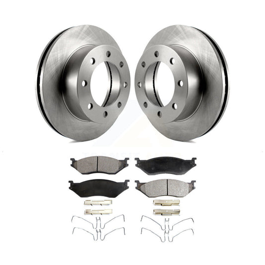 Brake Rotors & Ceramic Pad Front Kit For Ford F-450 Super Duty With 8 Lug Wheels