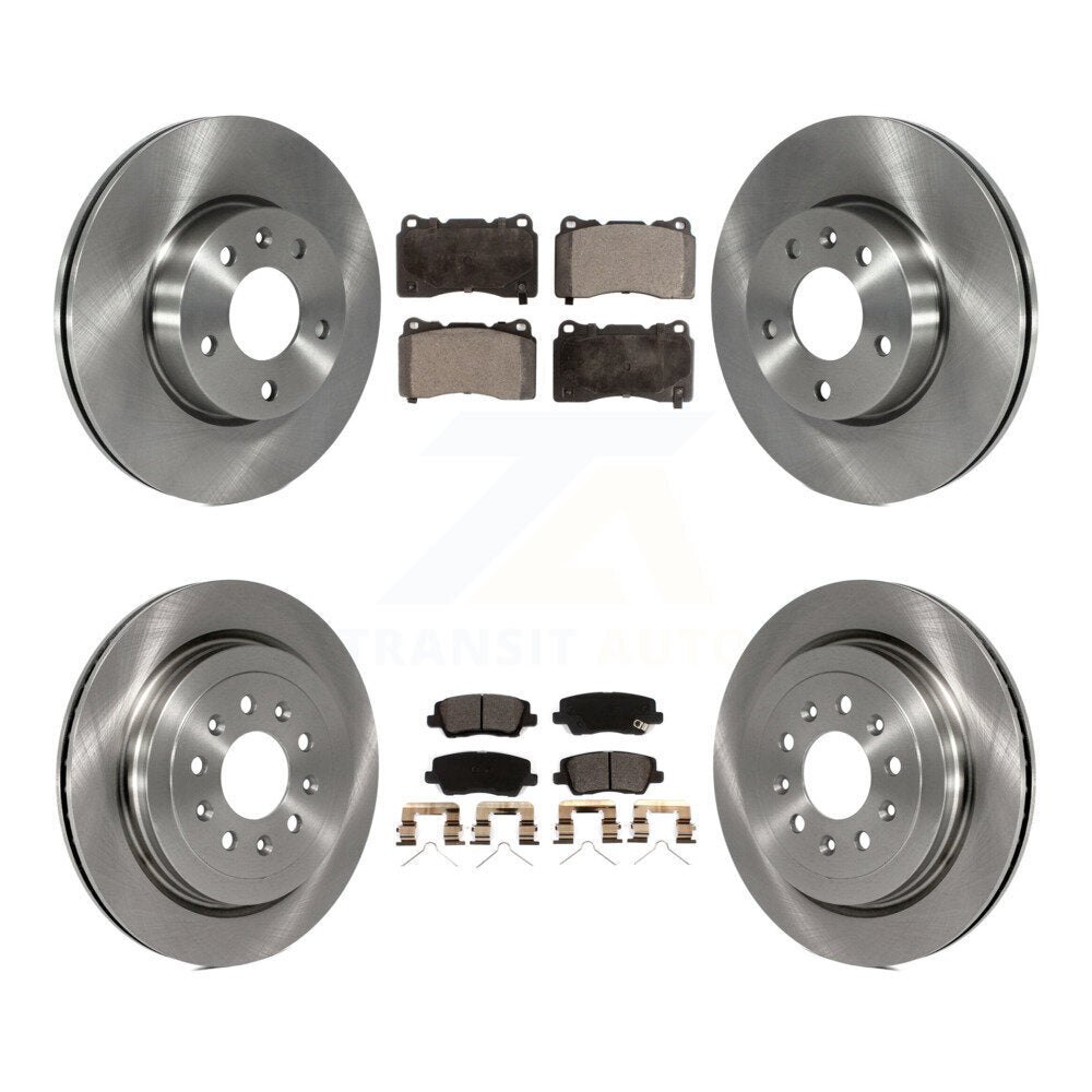 Disc Brake Rotors And Ceramic Pads Front Rear Kit For 2019 Cadillac ATS Base