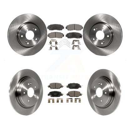 Disc Brake Rotors And Ceramic Pads Front Rear Kit For Honda CR-V