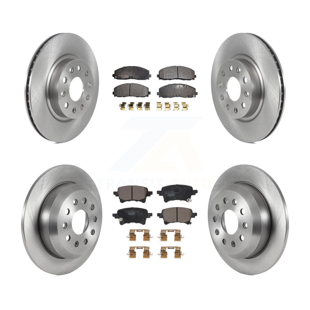 Disc Brake Rotors And Ceramic Pads Front Rear Kit For Jeep Wrangler
