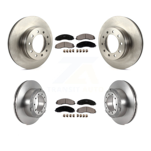 Brake Rotor And Ceramic Pad Front Rear Kit For Ford F-450 Super Duty F-550 F-600
