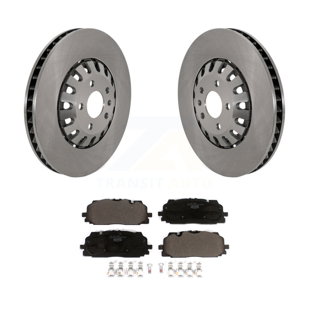 Disc Brake Rotor Ceramic Pad Front Kit For Audi Q7 Q8 A6 Quattro A7 Sportback A8