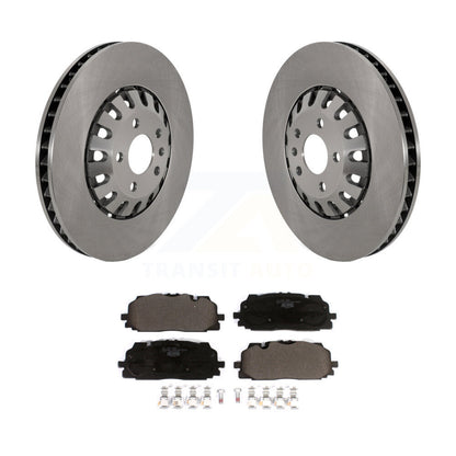 Disc Brake Rotor Ceramic Pad Front Kit For Audi Q7 Q8 A6 Quattro A7 Sportback A8