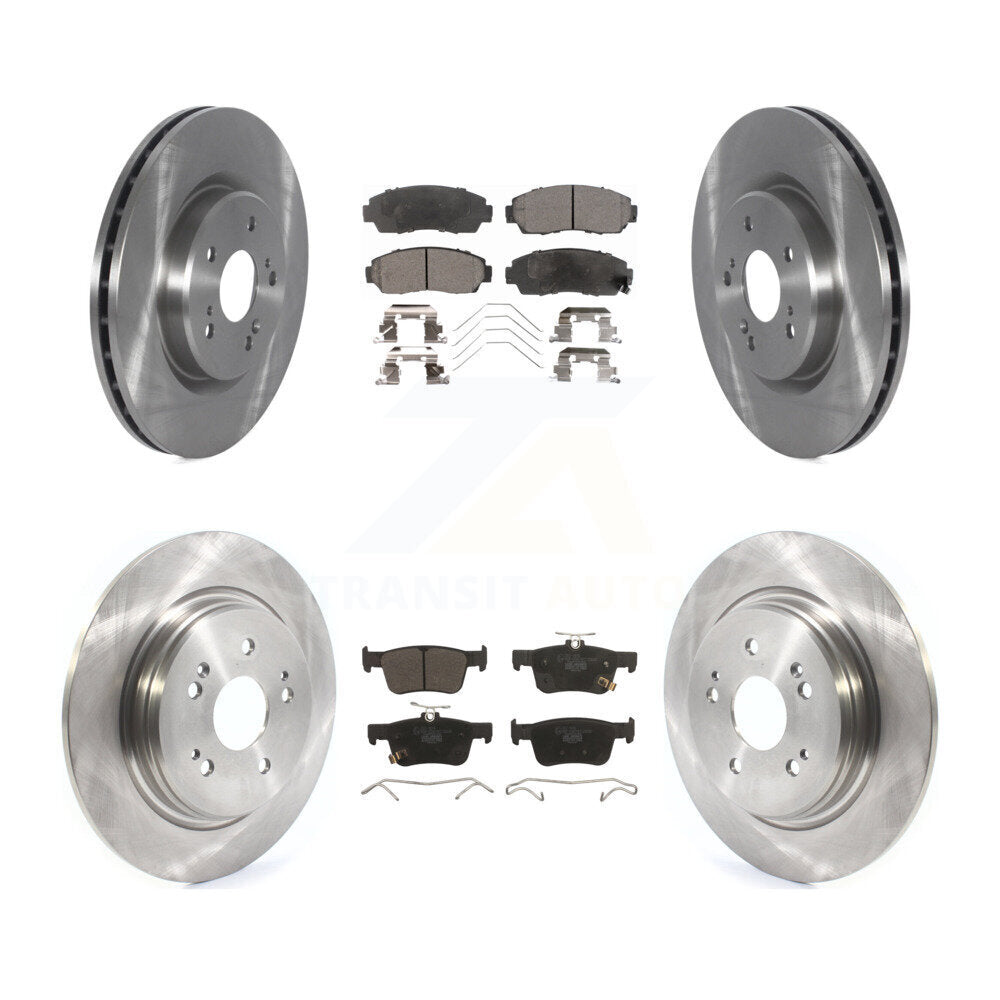 Disc Brake Rotors And Ceramic Pads Front Rear Kit For 2019-2021 Acura RDX