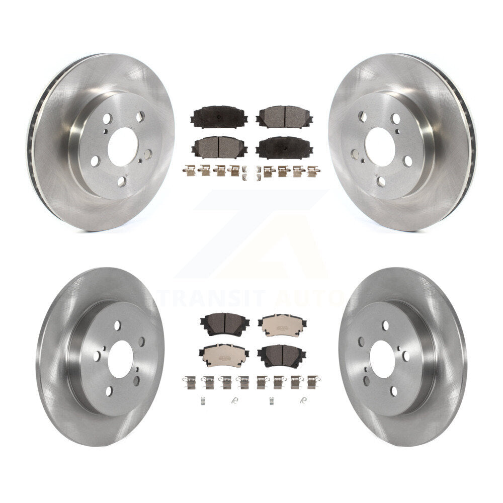 Disc Brake Rotors And Ceramic Pads Front Rear Kit For Toyota Corolla