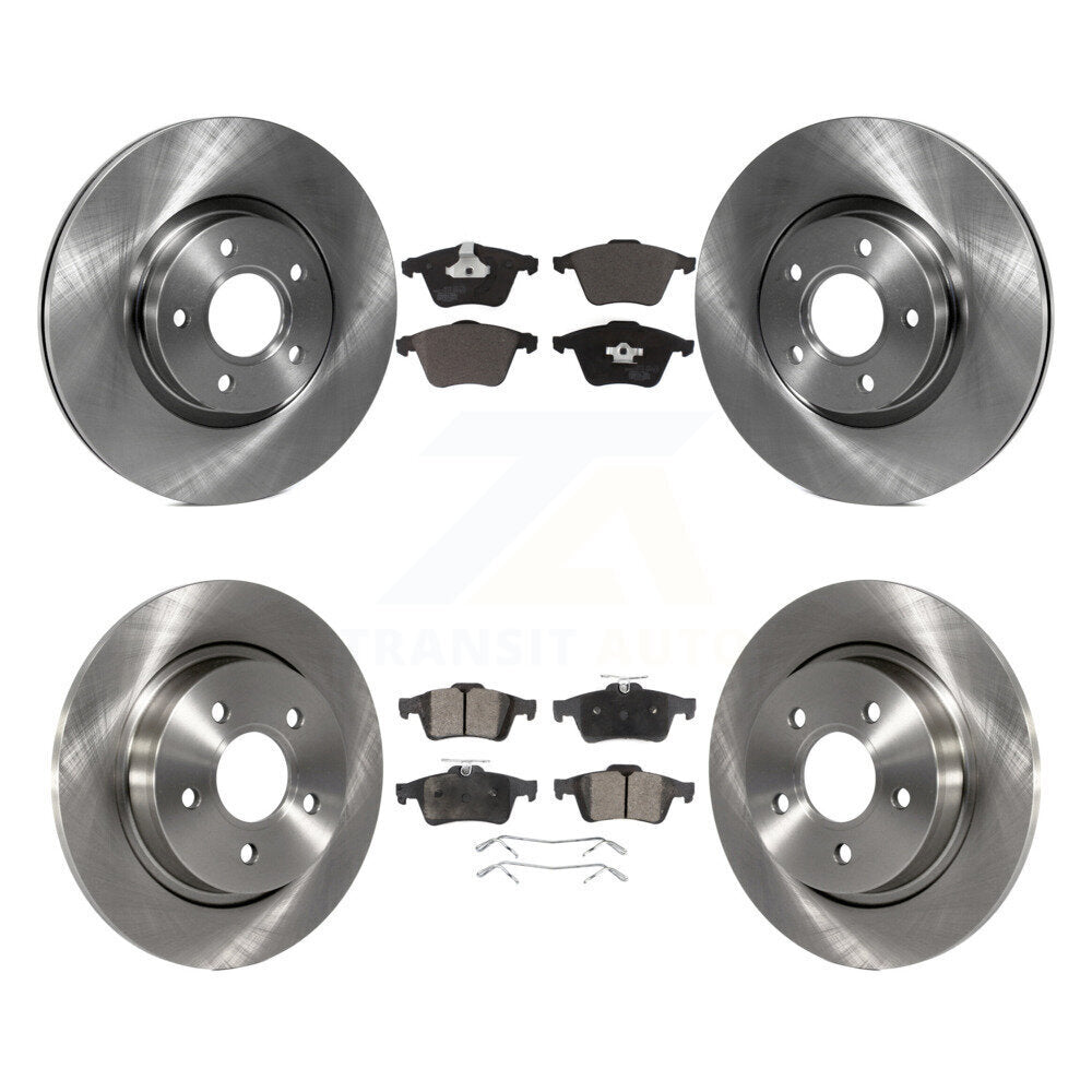 Disc Brake Rotors And Ceramic Pads Front Rear Kit For Volvo S40