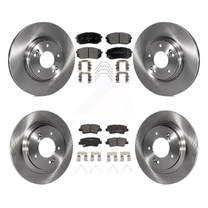 Disc Brake Rotors & Ceramic Pad Front Rear Kit For Hyundai Elantra GT Kia Forte5
