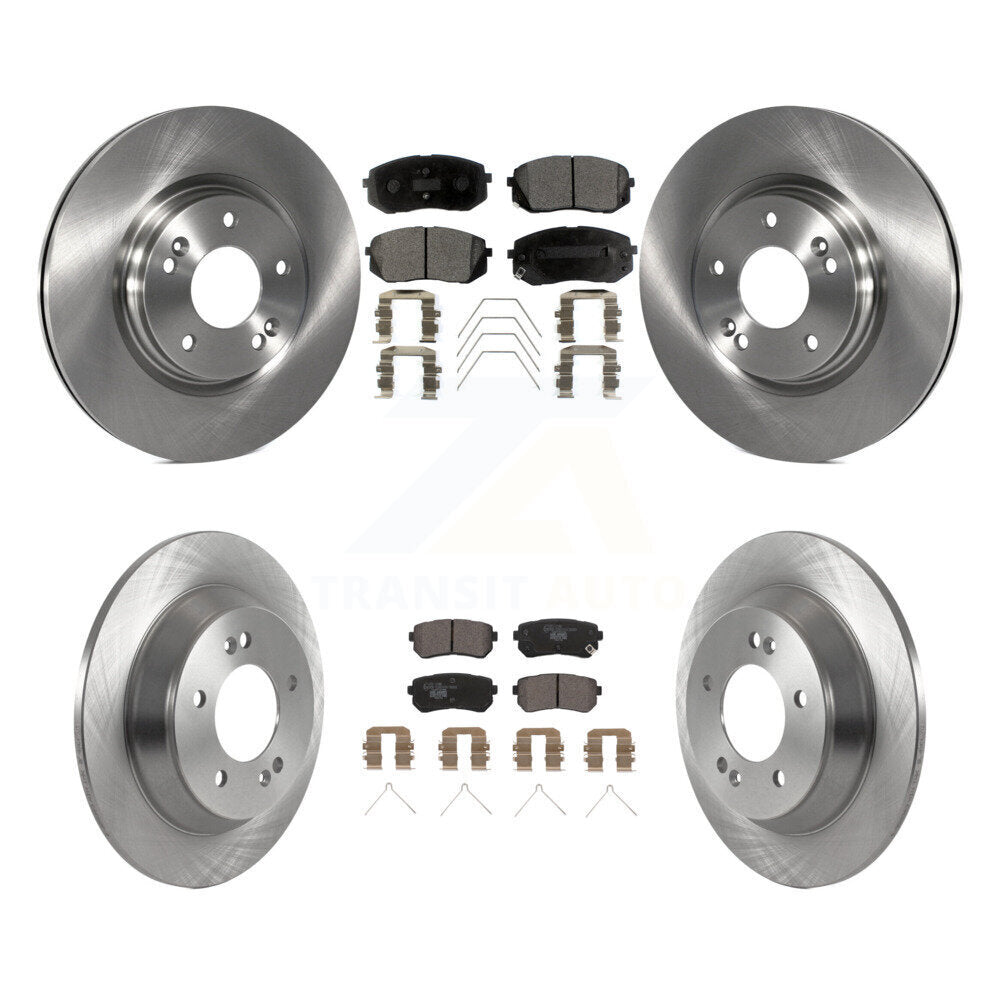Disc Brake Rotors And Ceramic Pads Front Rear Kit For Hyundai Kona