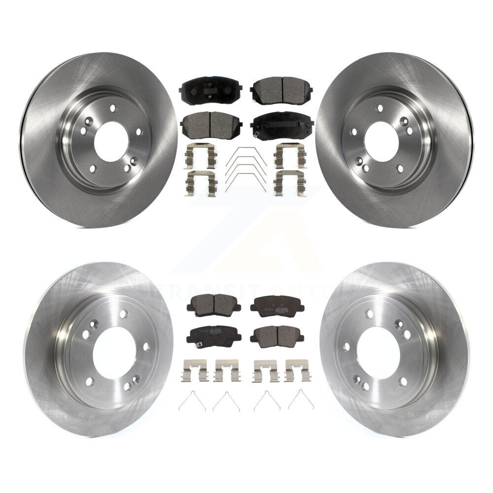 Brake Rotor And Ceramic Pad Front Rear Kit For Kia Forte Hyundai Veloster Forte5